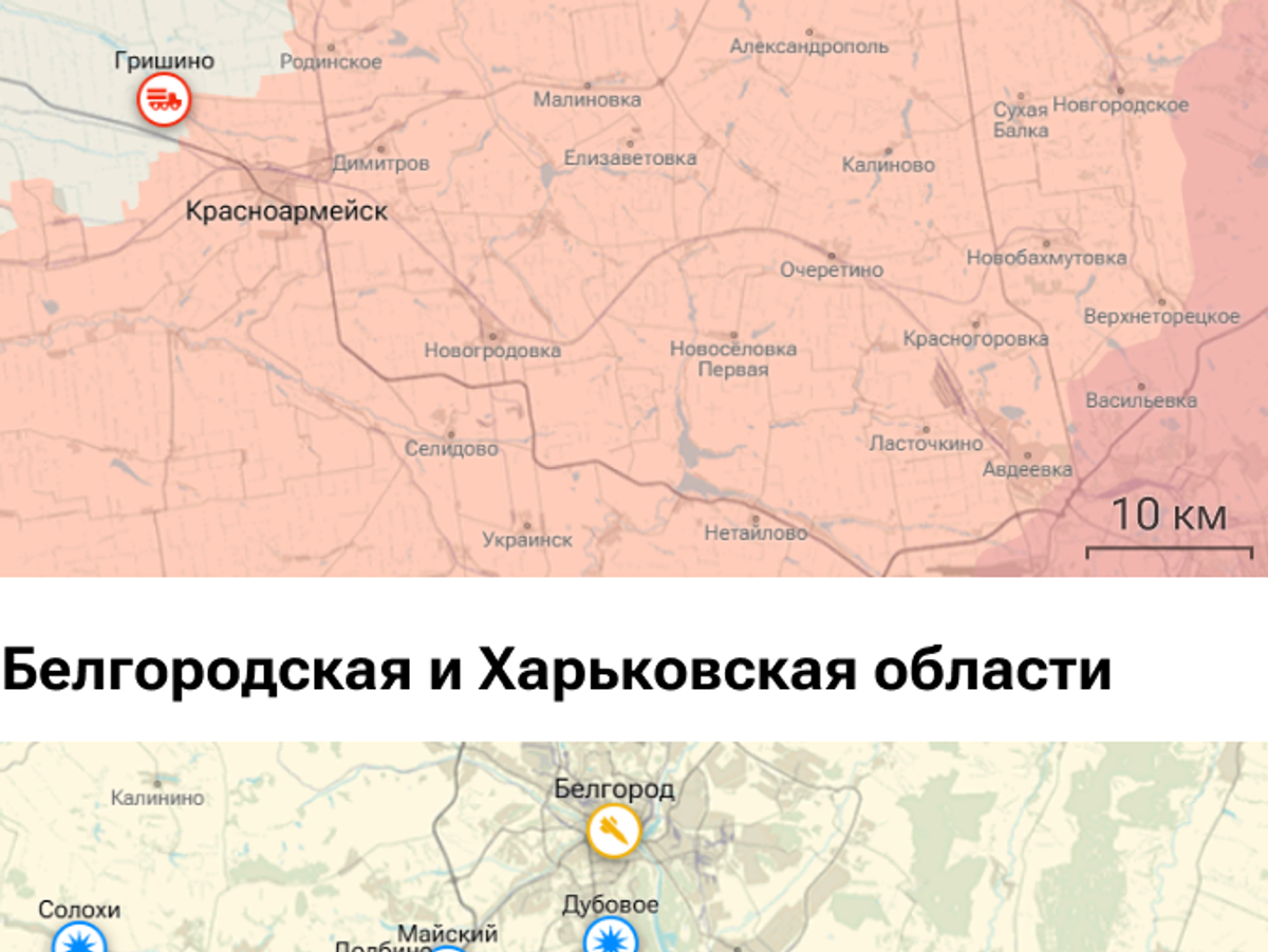    Карта спецоперации Вооруженных сил России на Украине на 07.03.2026 | © Инфографика