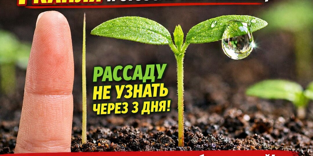 1 КАПЛЯ и стебель как мизинец: рассаду не узнать через 3 дня! Подкормить рассаду если стебель тонкий
