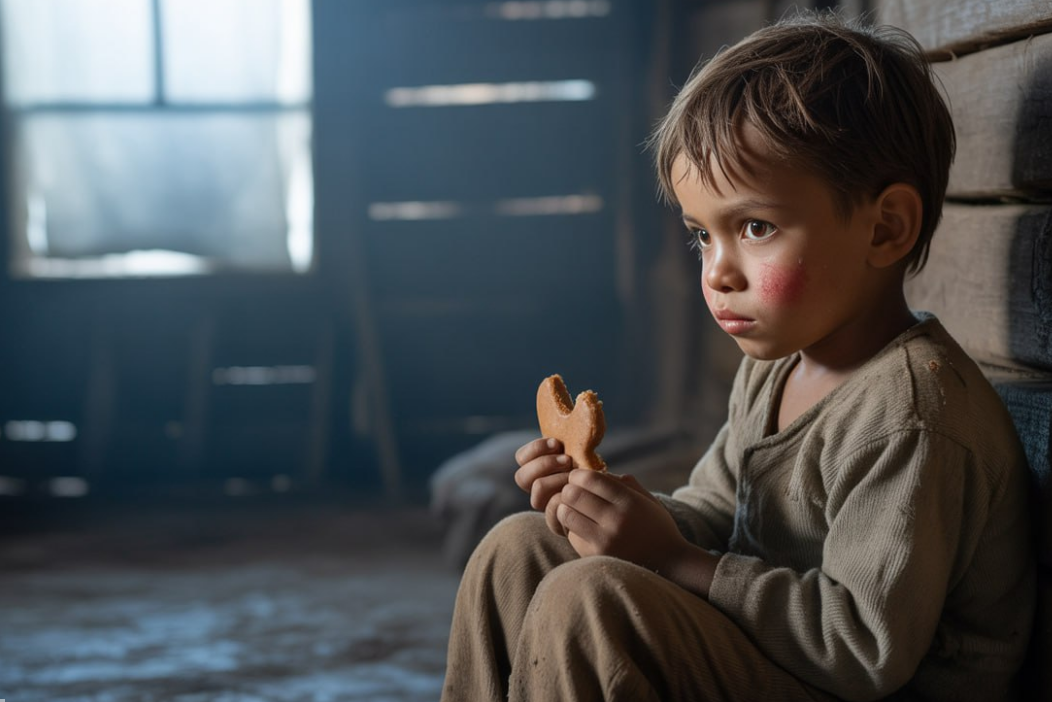 А в это время где-то на другом конце села маленький Витька сидел в холодной избе и доедал украденный пряник.