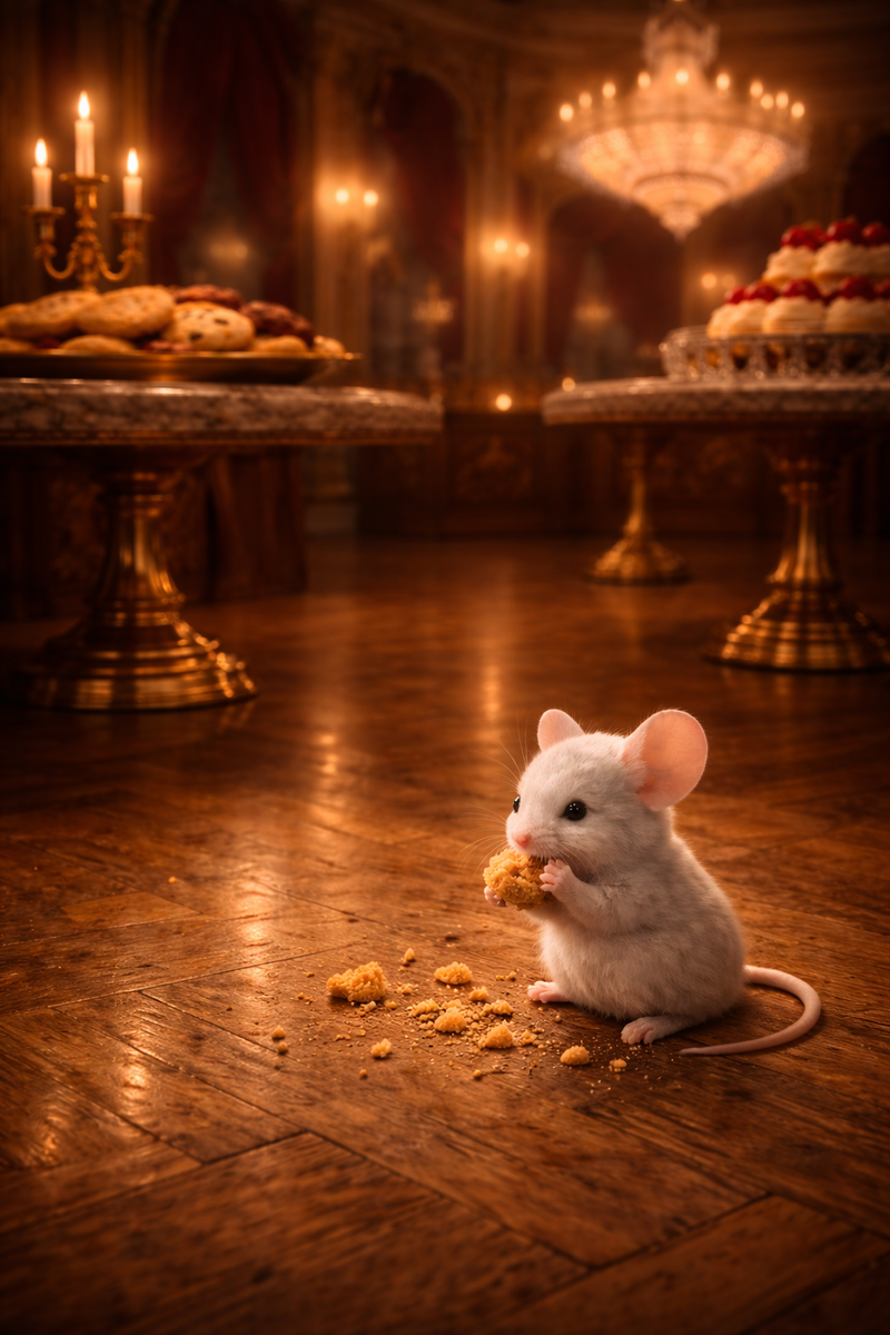 Мими наслаждается миндальным печеньем