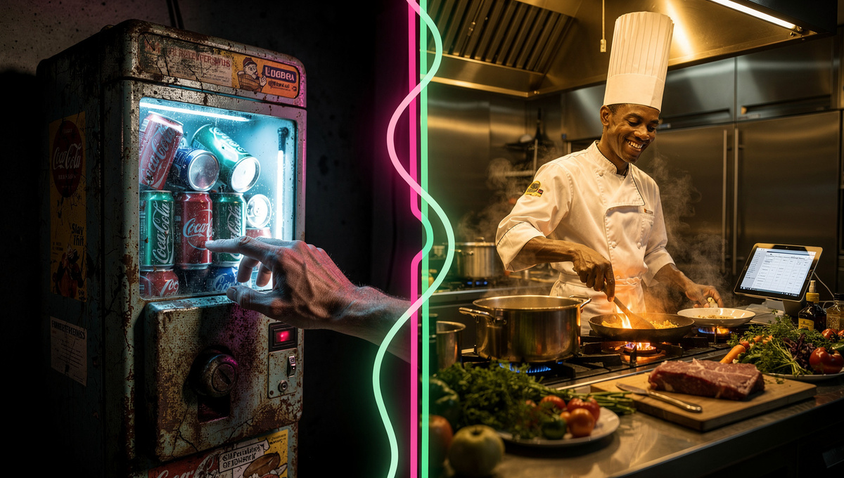 Чат-бот - это автомат с газировкой, ИИ-агент - это личный повар