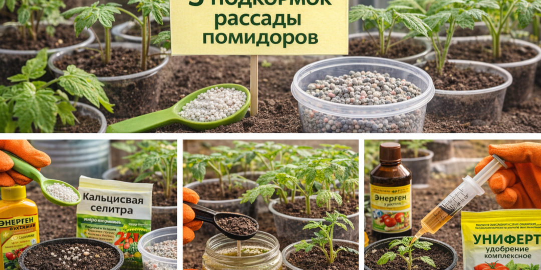 🍅 Схема 5 первых подкормок рассады помидоров: простая система, чтобы вырастить крепкую рассаду