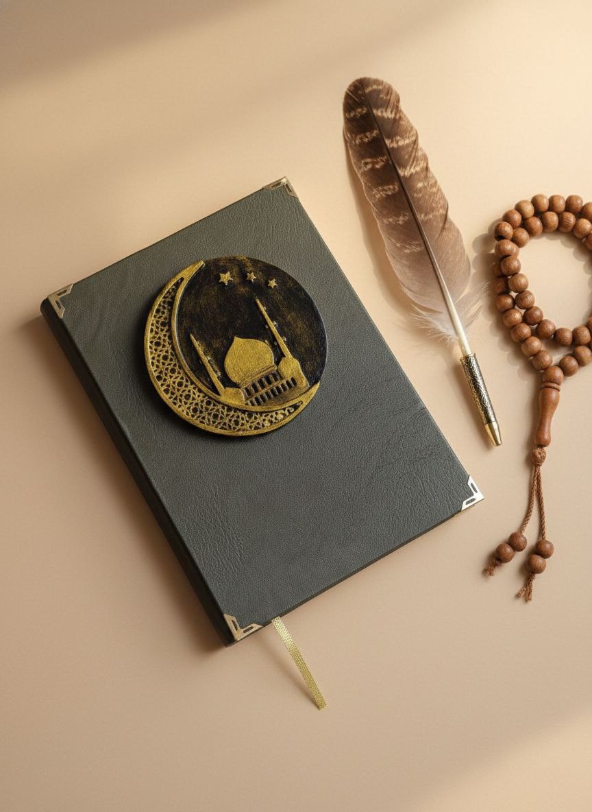 Блокнот из эко кожи А5 ручной работы подарочный "Ислам"