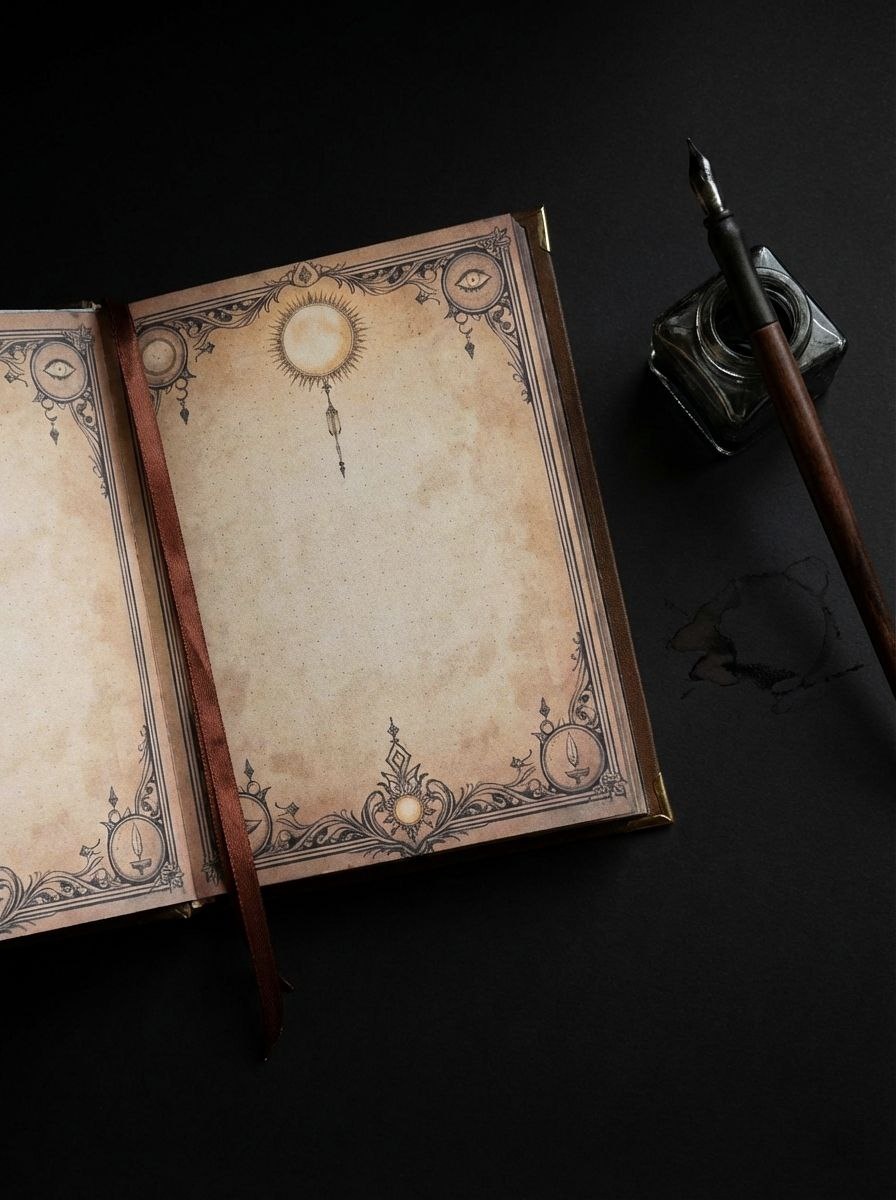 Блокнот из эко кожи А5 ручной работы подарочный "Астрология"