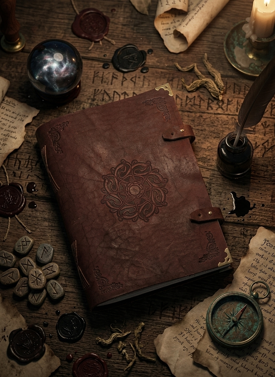 Блокнот из эко кожи А5 ручной работы подарочный "Кельтский"