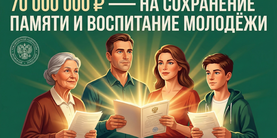 70 миллионов рублей — детям и молодёжи России: как получить грант «Росмолодёжь.Гранты 2026» на воспитание и сохранение исторической памяти
