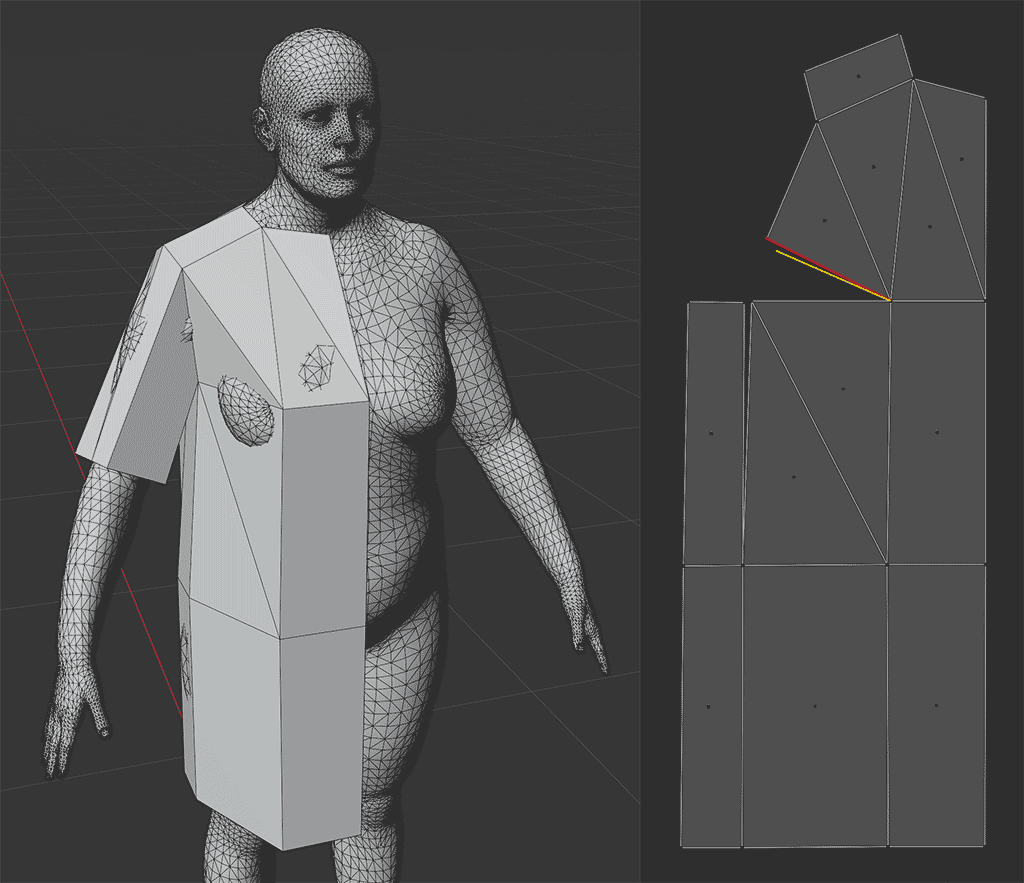 рис. 1. Одинаковый обхват груди, но разный размер нагрудной вытачки