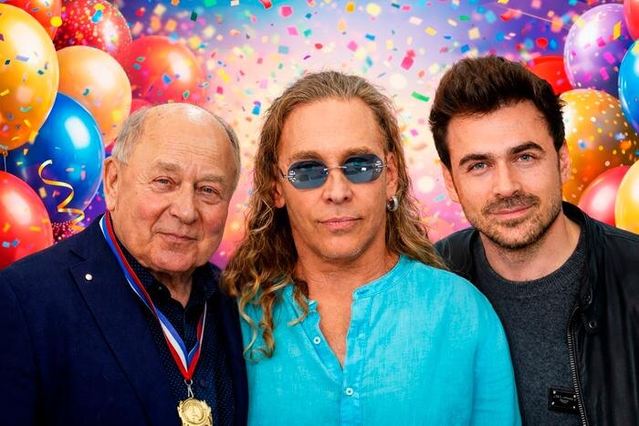 Алексей Мишин, Тарзан, Пётр Дранга — кто из известных мужчин празднует 8 Марта. Обложка © Коллаж © Life.ru, фото © ChatGPT, © ТАСС / Сергей Булкин, Егор Алеев, Александр Щербак