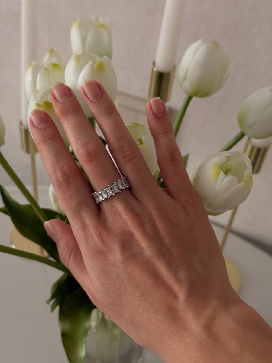 Кольцо безразмерное дорожка Almazia Арт. 221596519