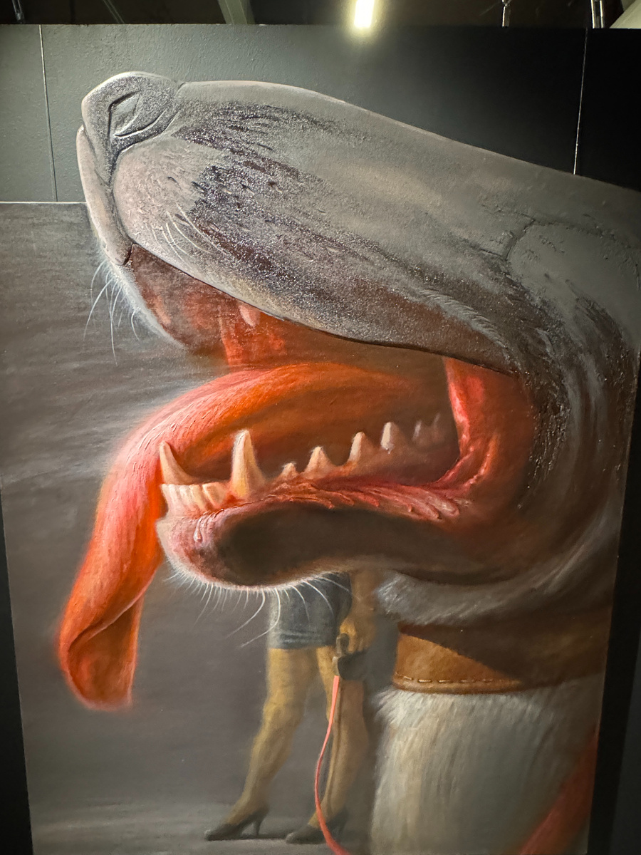 "Ожидание. Дама с собакой", 2024, 150 х 120 cм