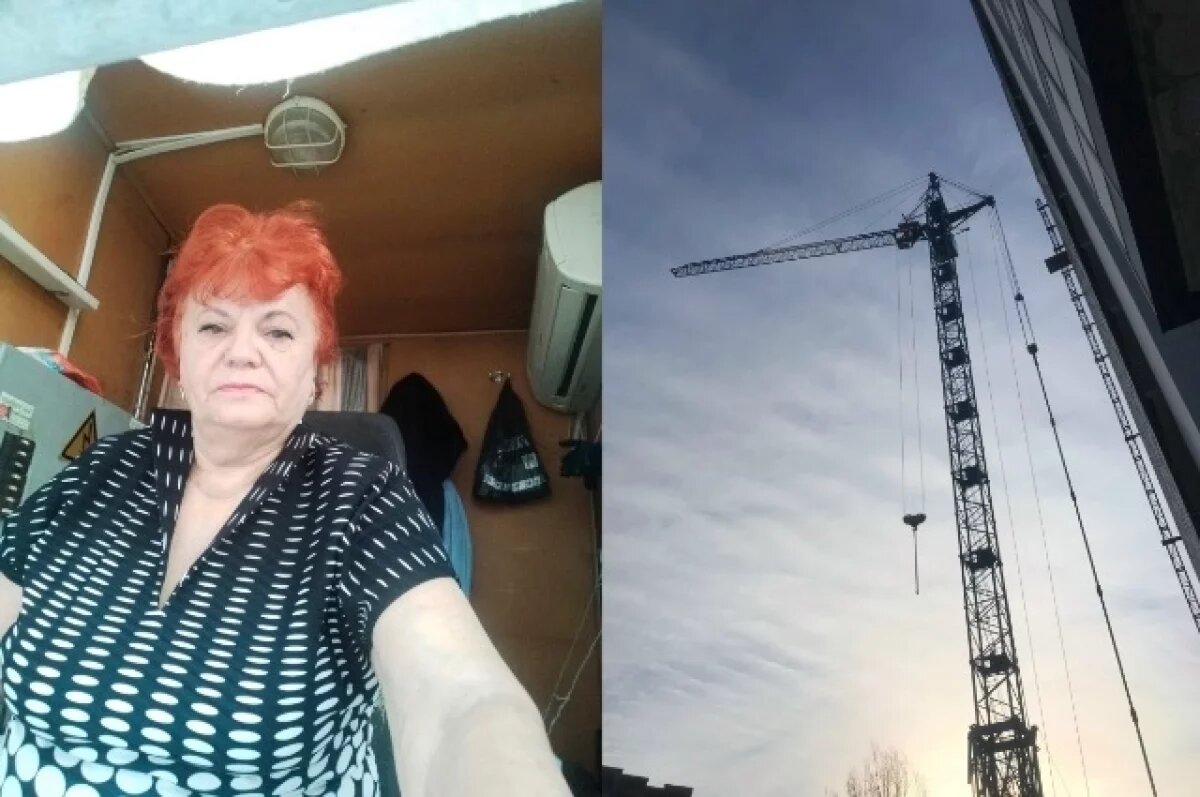    Анна Рябовол почти 50 лет работает машинисткой башенного крана