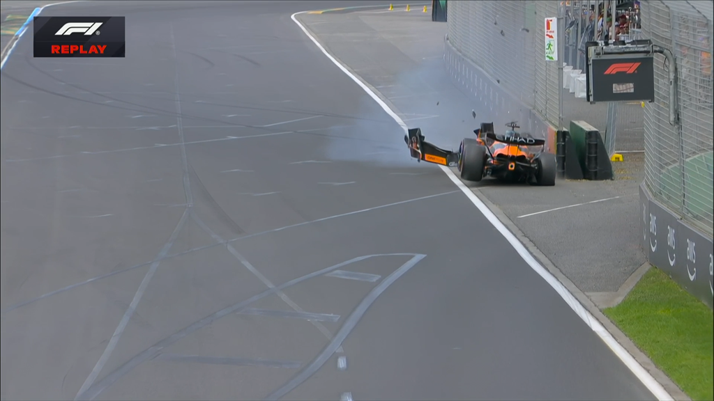 Авария Оскара Пиастри перед стартом Гран При АвстралииФото: F1  📷
