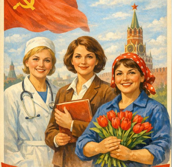 Всех женщин с СОВЕТСКИМ праздником 8 марта!