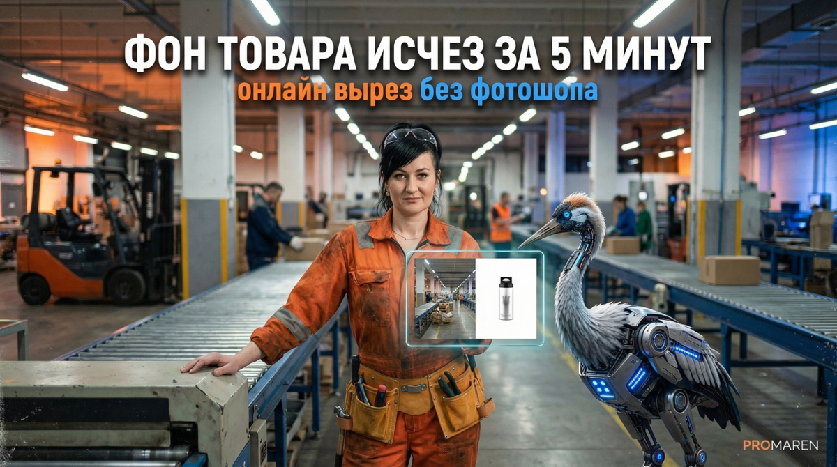    Онлайн‑сервисы удаляют фон с фото товара за минуты и экономят время селлера | Марина Погодина, PROMAREN Марина Погодина