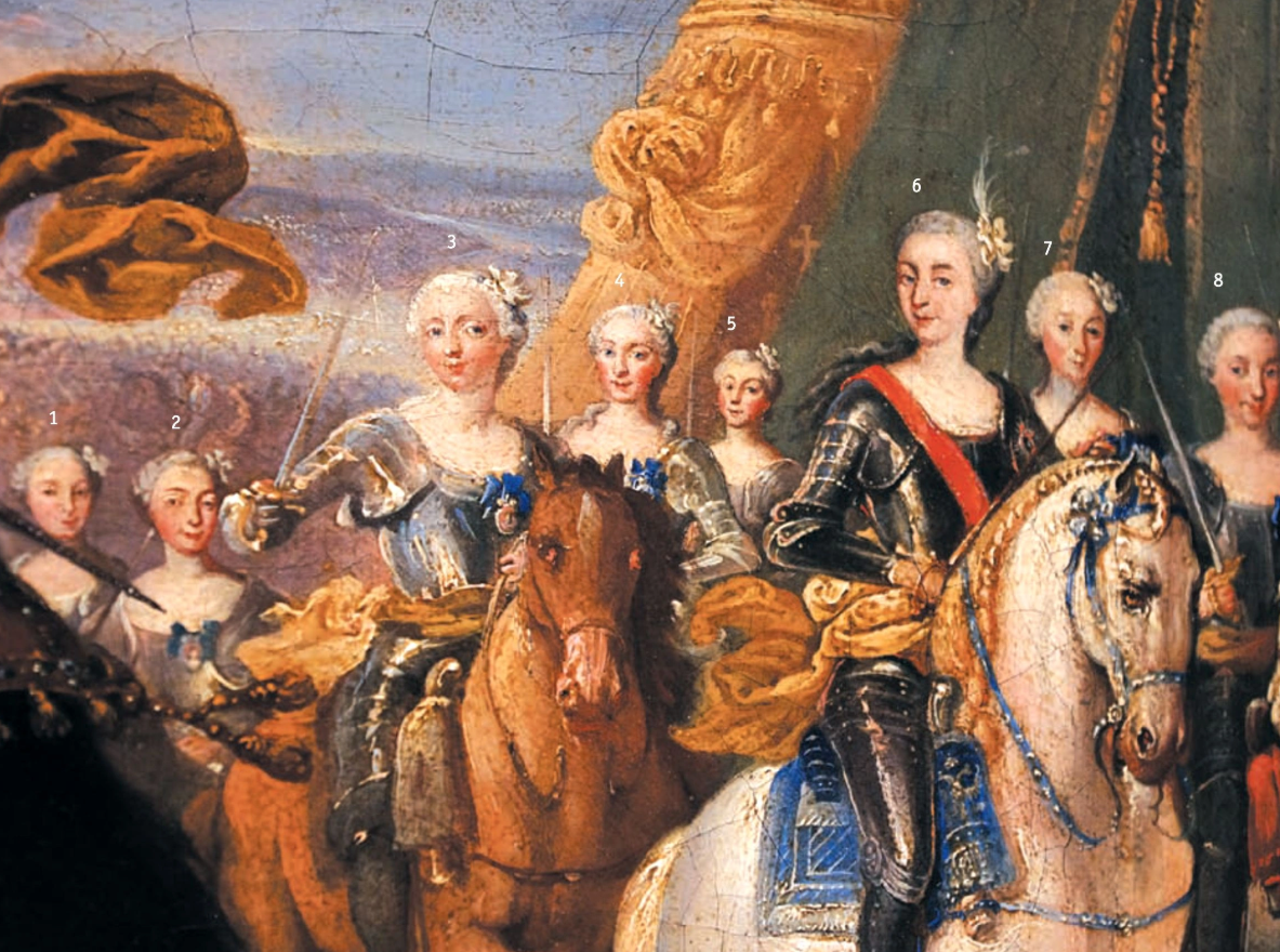 Конный портрет императрицы Елизаветы Петровны со свитой. К.Г.И. фон Преннер. 1751-1753 гг.
