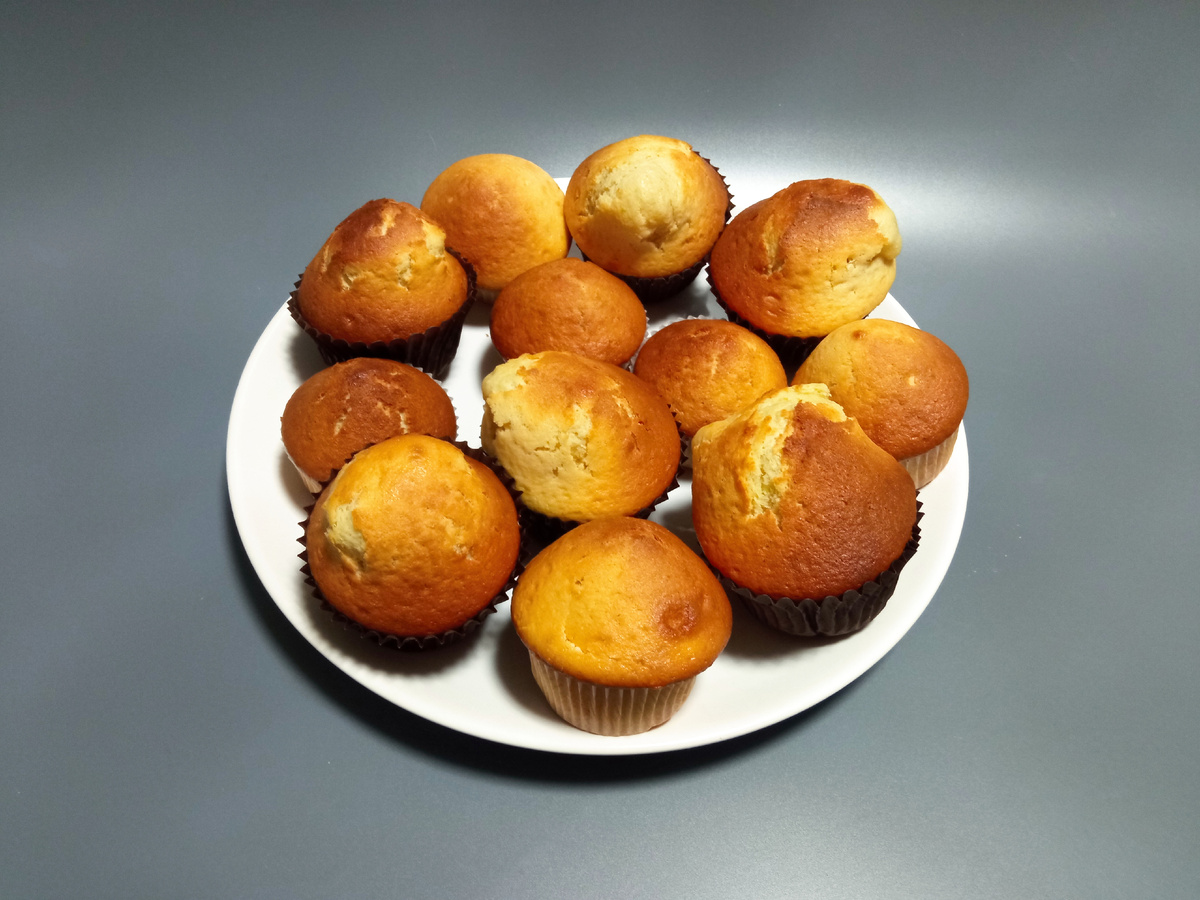 Кексы получаются очень воздушные и вкусные!