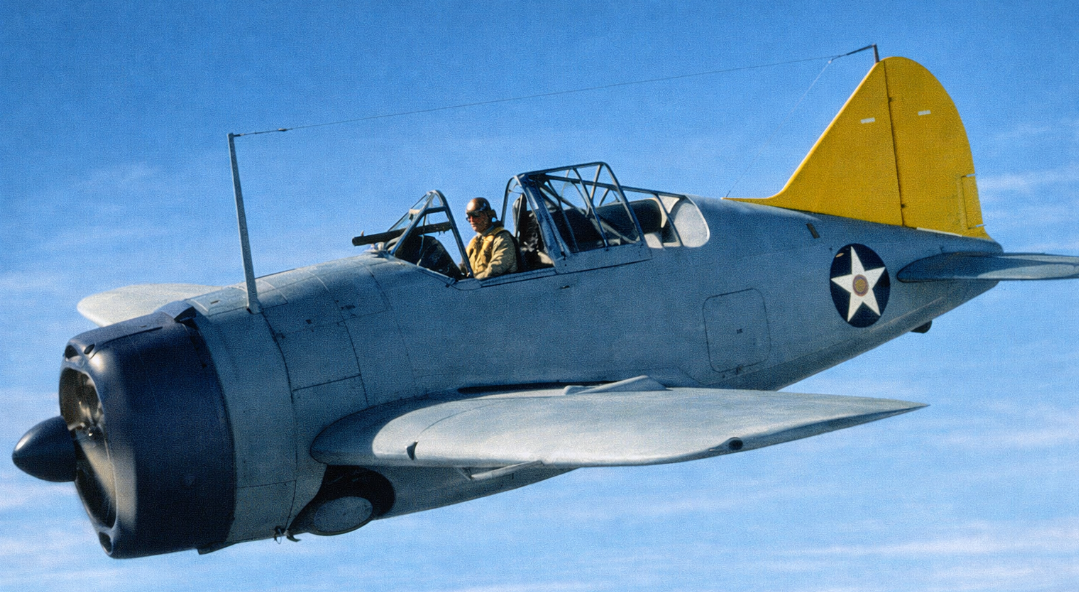 Истребитель-моноплан Brewster F2A Buffalo был первым самолетом ВМС США