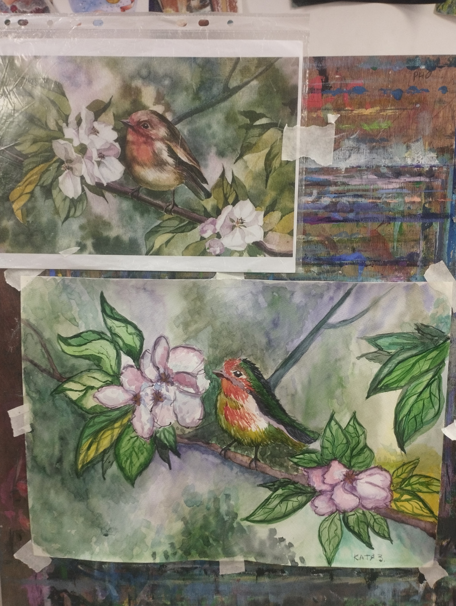 Дорисовали вчера красоту с ученицей 