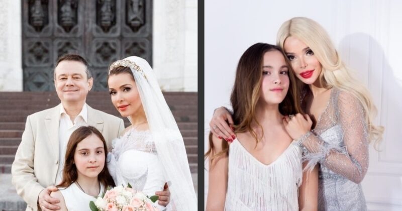    Семья Кравец: Алёна с супругом Русланом и приёмной дочерью Даниеллой, ещё до громкого скандала.