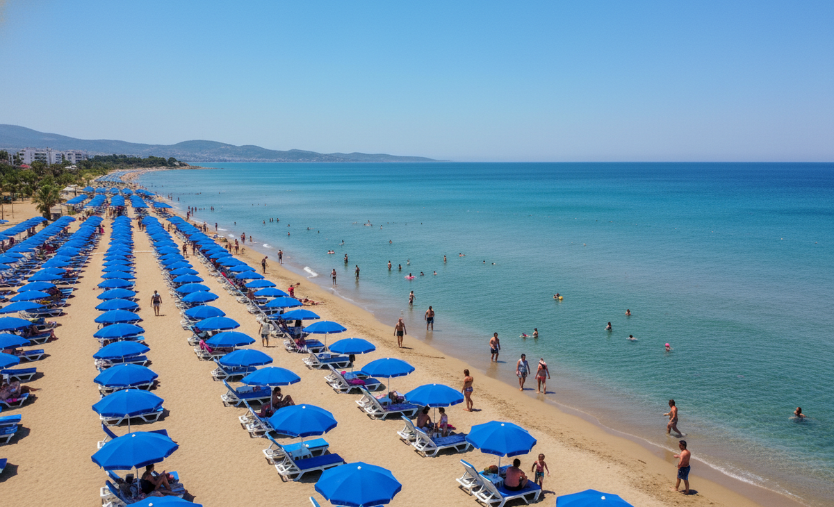  Пляж Алтынкум в Дидиме, идеальное место для семейного отдыха в Турции.