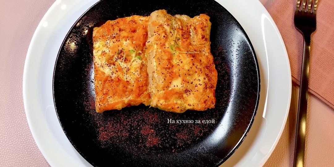 Очень вкусное филе камбалы в духовке: замороженное филе рыбы в брикетах запекается с майонезом, морковью, луком и болгарским перцем