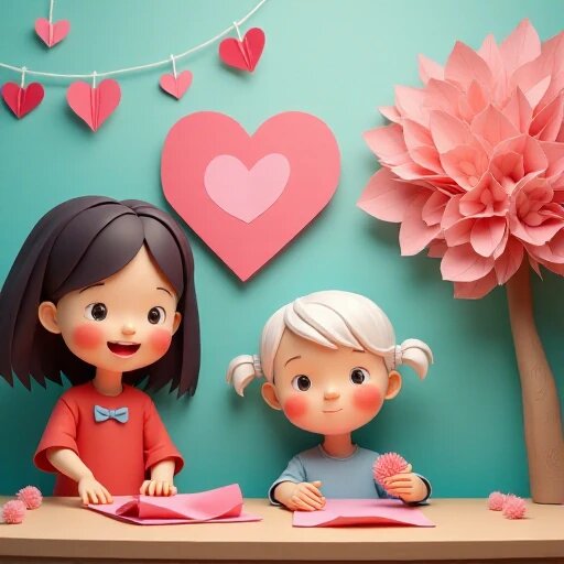 Детки. Открытка к 8 марта. Сделано с помощью нейросети Полигоша: GPT бот