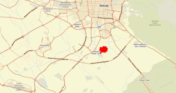 Израиль ударил по нефтеперерабатывающему заводу на окраине Тегерана. Фото © firms.modaps.eosdis.nasa.gov