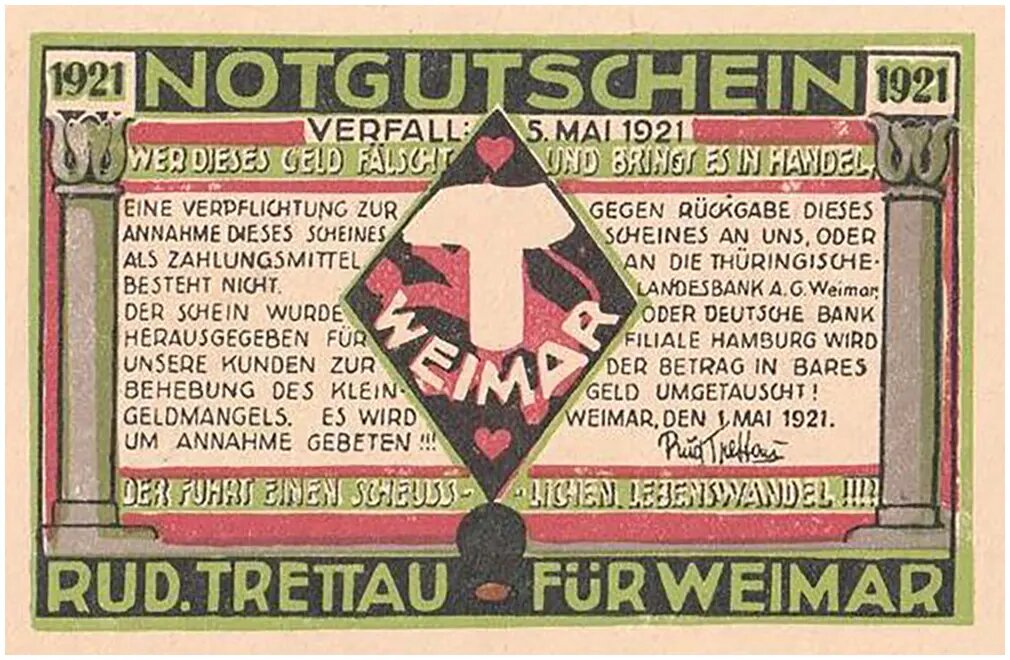 Веймар. 3/4 марки (аверс)