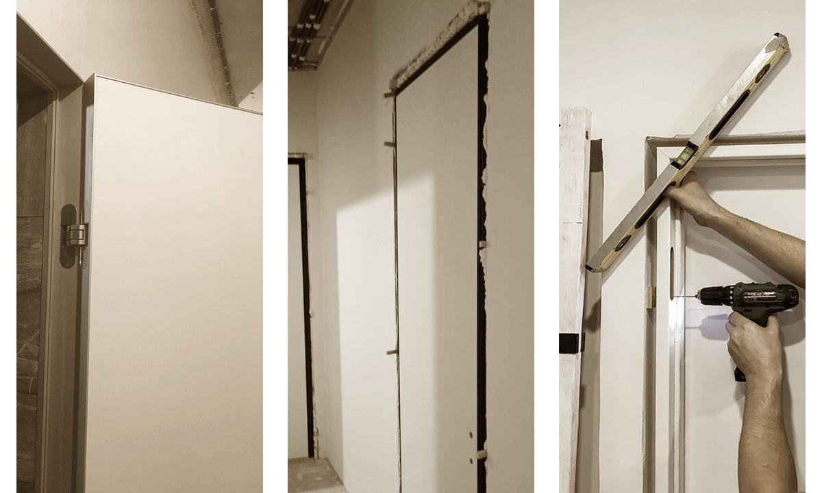 Четыре этапа установки скрытых дверей