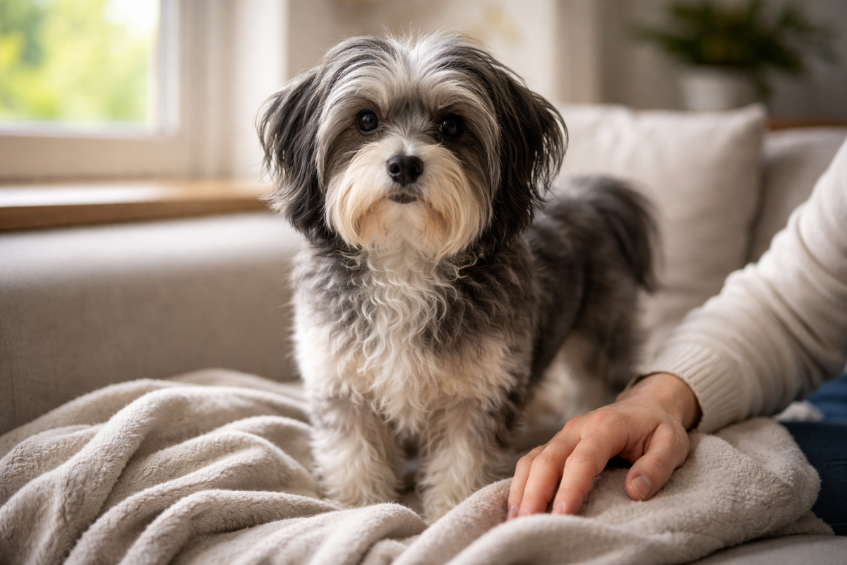 Левхен рядом с человеком: маленький размер, внимательный взгляд и собственное мнение