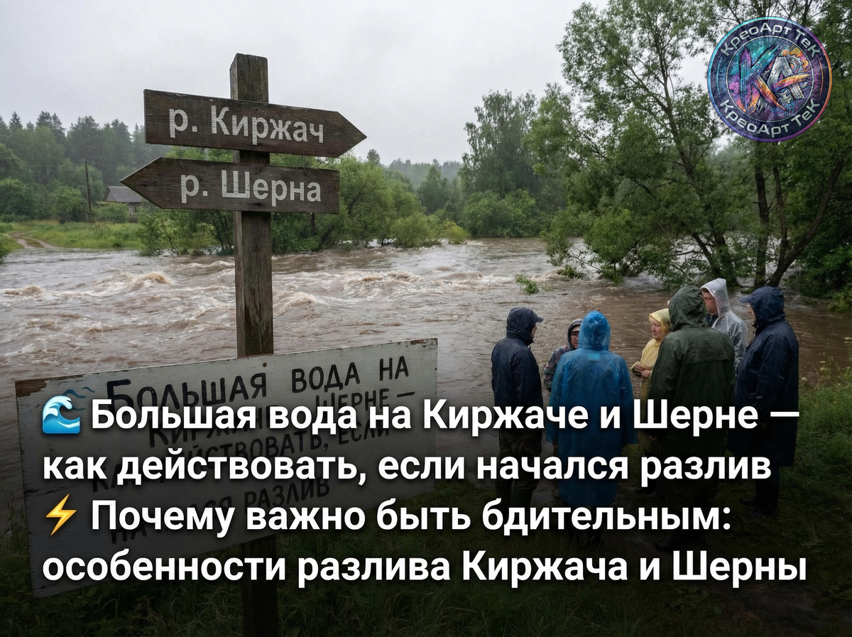Большая вода на Киржаче и Шерне