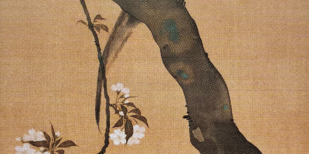 3-й месяц из серии «Цветы и птицы двенадцати месяцев» японского художника Сакаи Хоицу