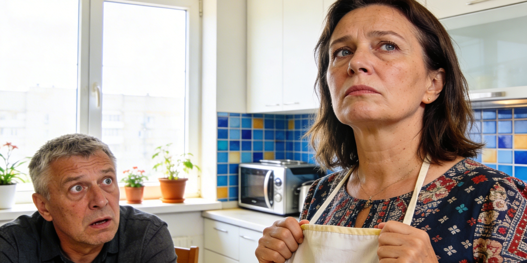 Жене надоели придирки к еде, и она оставила мужа наедине с плитой