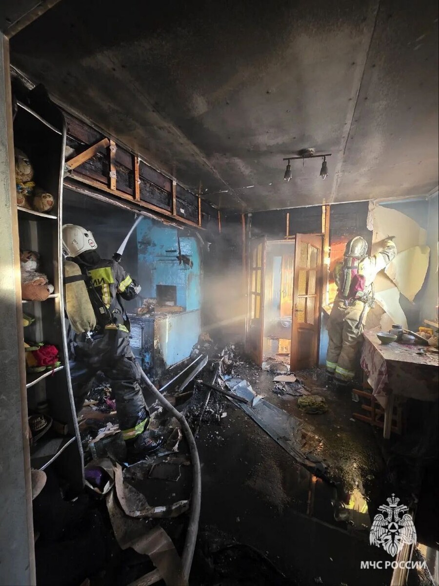    Пожар в селе Турочак. Источник: ГУ МЧС России по Республике Алтай