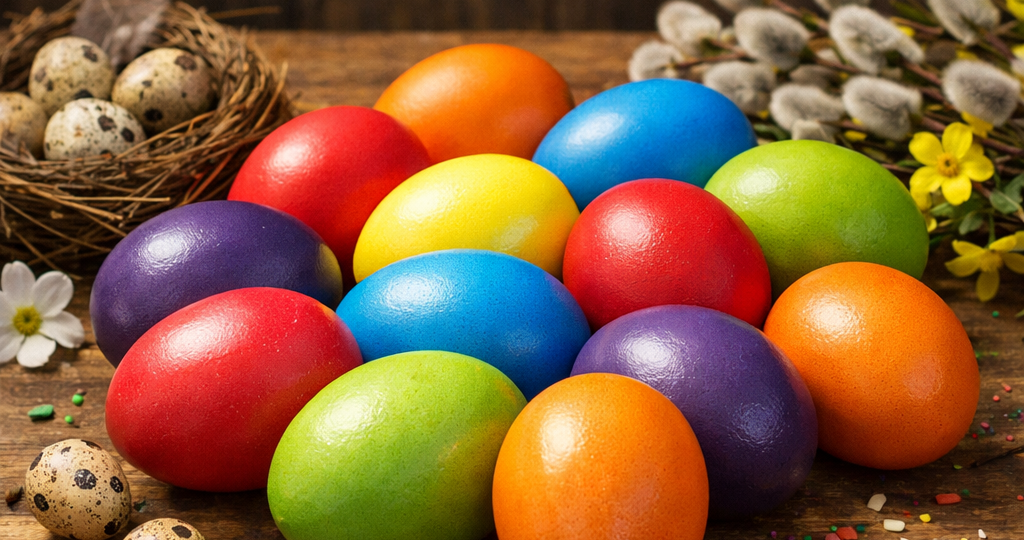 Красим яйца на Пасху, Натурел