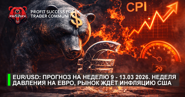 EUR/USD: прогноз на неделю 9 - 13 марта 2026 - неделя давления на евро, рынок ждет инфляцию США