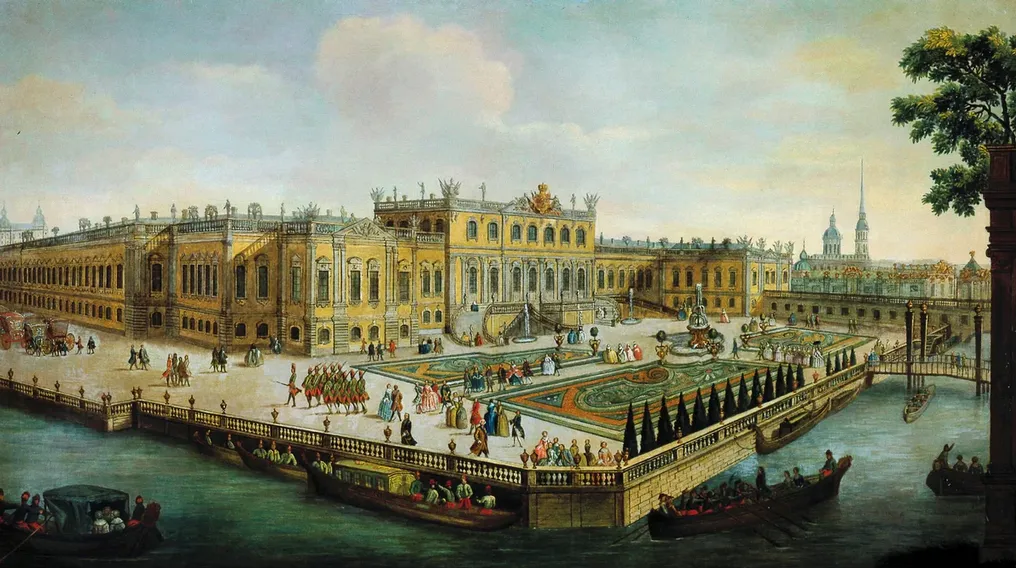 Летний дворец на реке Фонтанке(слева) и реке Мойке (справа), место рождения императора Павла