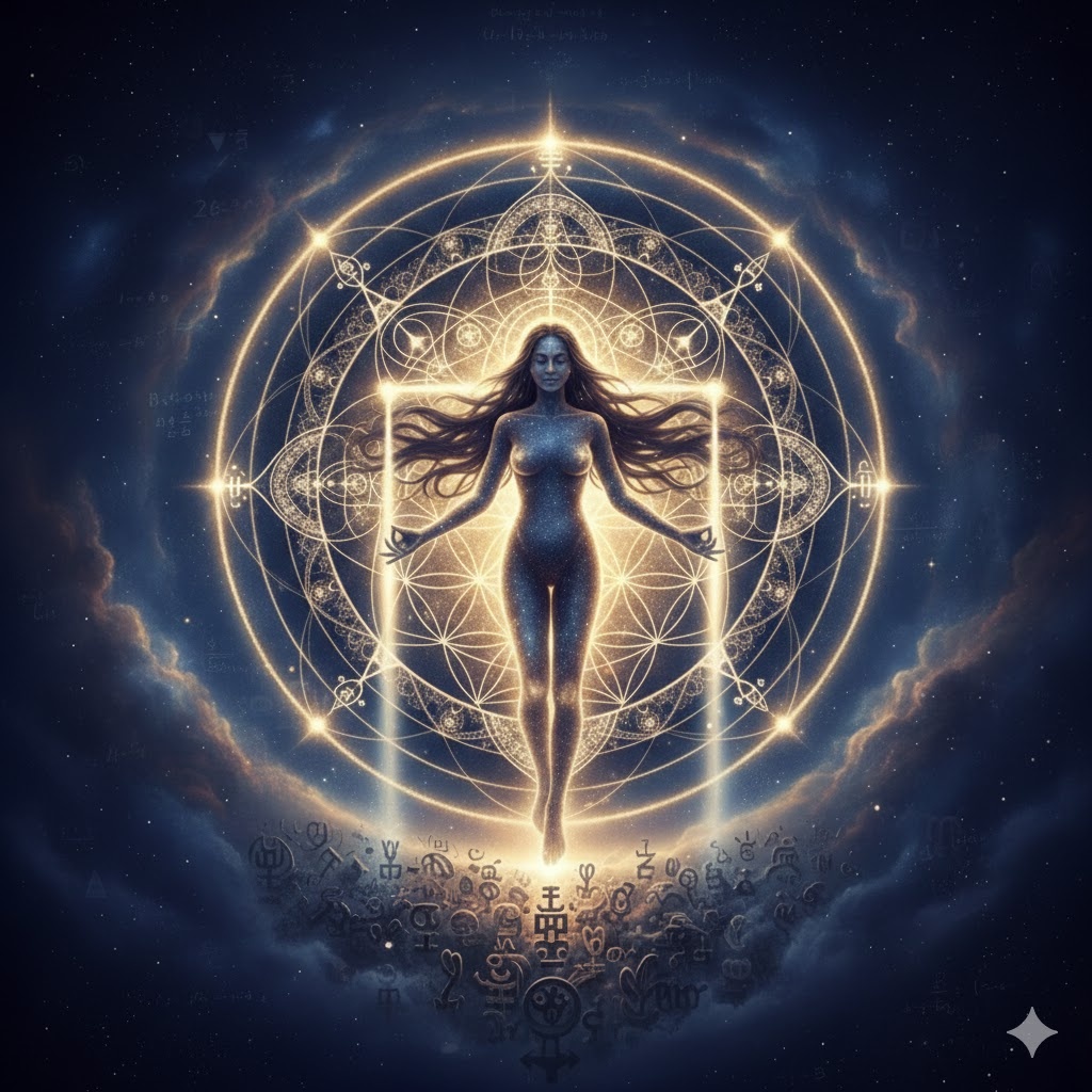 "Сефира: Нагая Истина Космоса", иллюстрация создана сетью Джемини