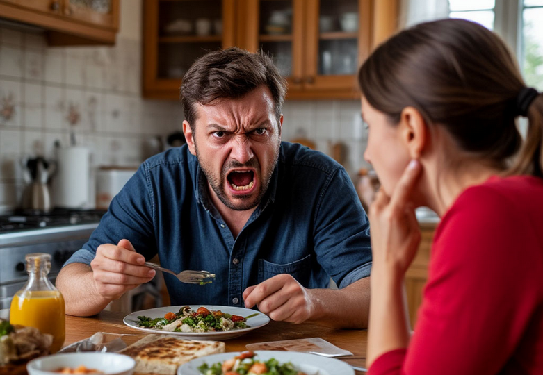 - Ты намекаешь, что я много ем? Я деньги в дом приношу, значит, я и ем столько, сколько хочу! - заорал муж, вскакивая из-за стола