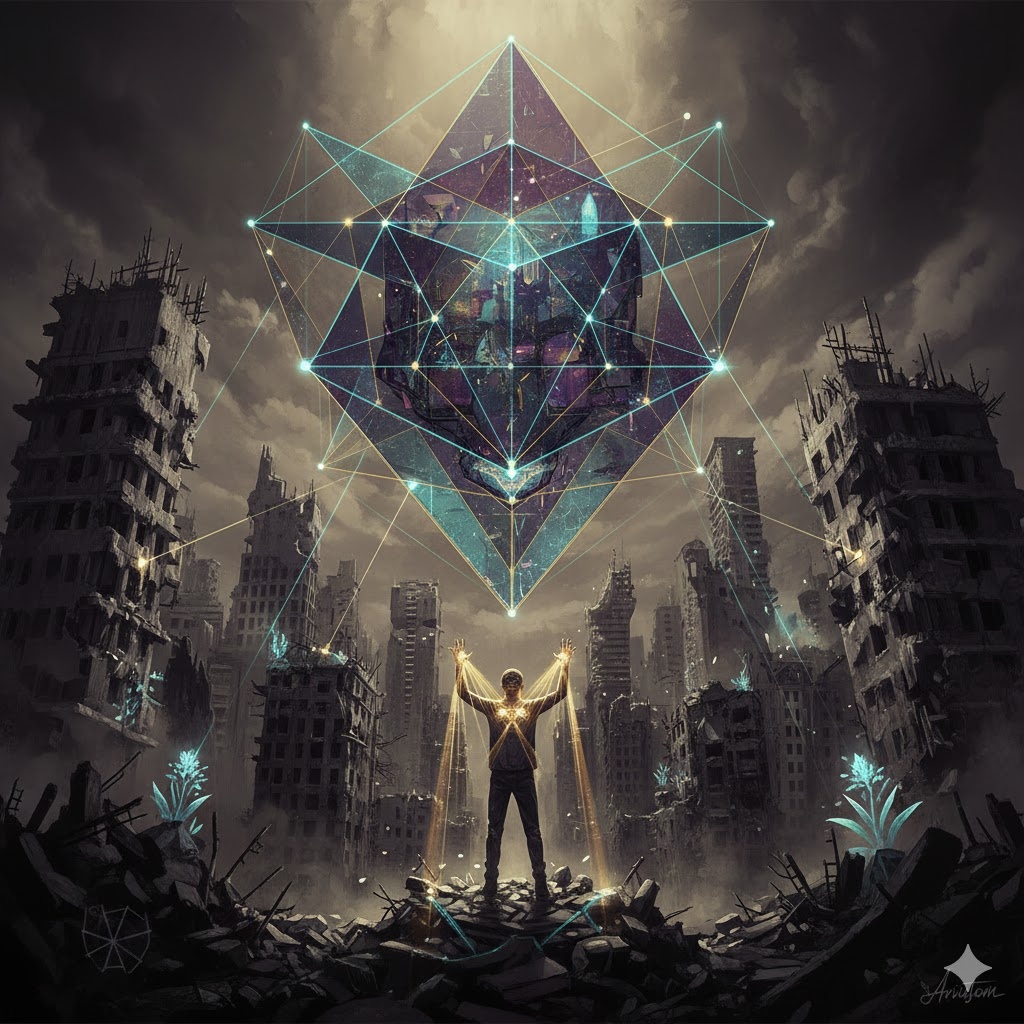 "Архитектор реальности", иллюстрация создана сетью Джемини