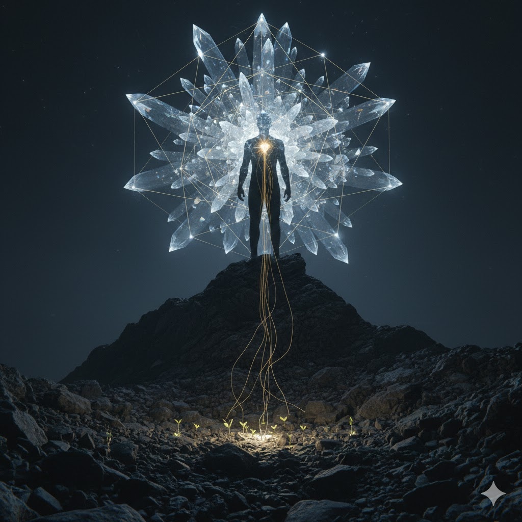 "Сердце Кристалла", иллюстрация создана сетью Джемини