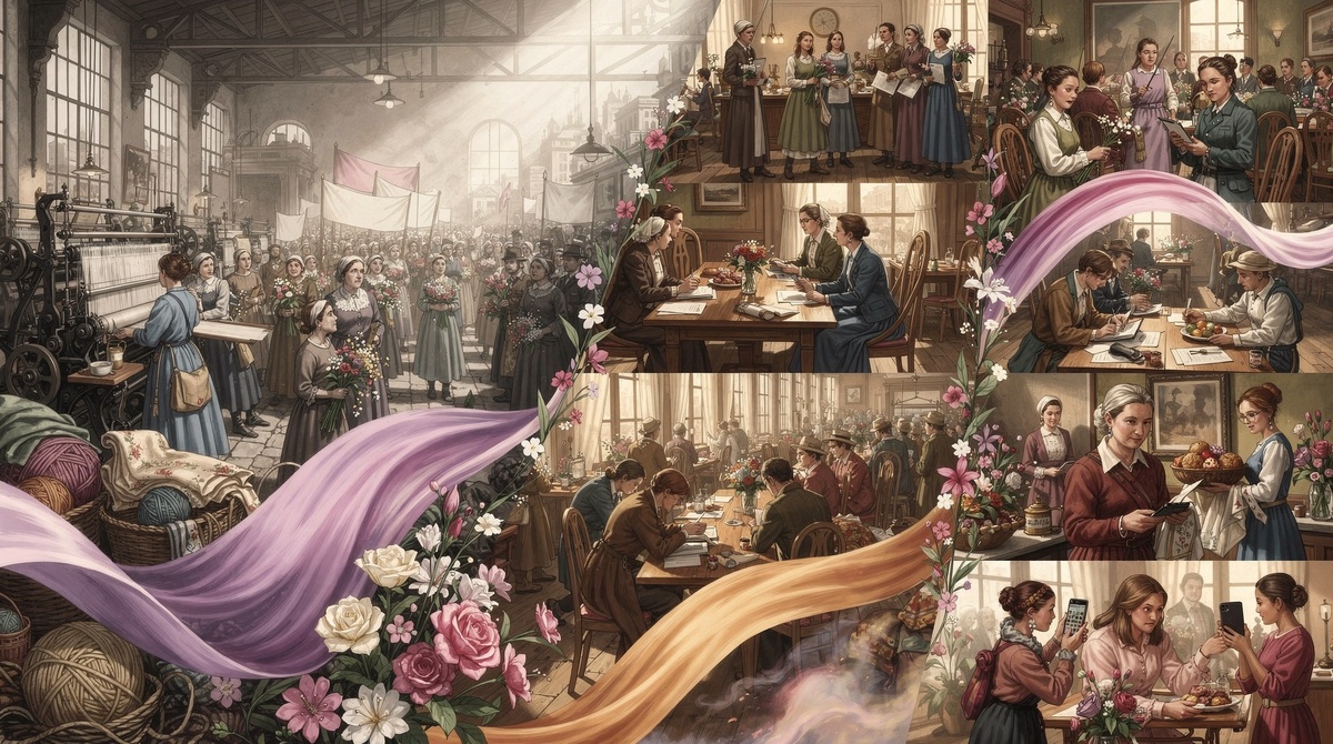 Мы привыкли, что 8 марта - это день тюльпанов, тёплых слов и небольшого выходного. Но за этой праздничной оболочкой скрывается мощная история женской борьбы за права, достойную оплату труда и равенство. Давайте заглянем в прошлое и узнаем, как появился этот день!