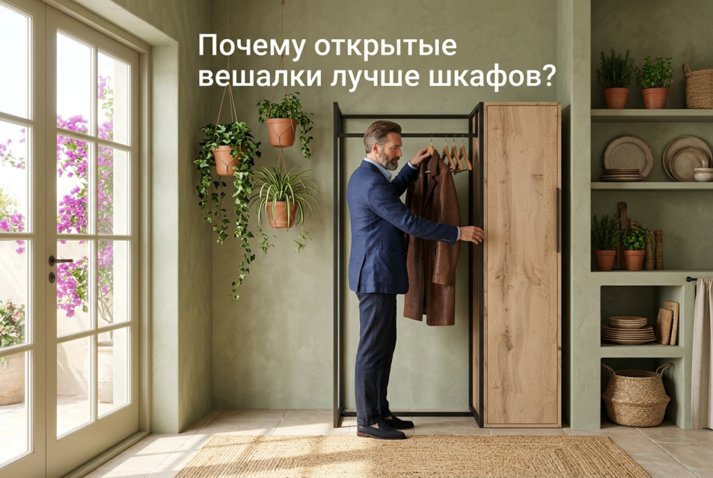    Открытые вешалки экономят пространство и ускоряют работу гардеробщика GROSTAT