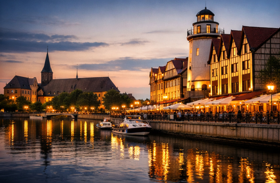 Рыбная деревня и Кафедральный собор на острове Канта