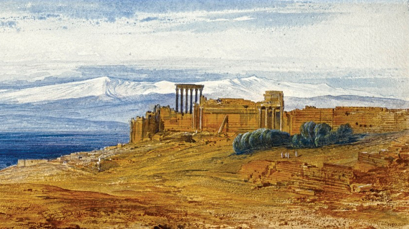     Лир Эдвард. Ливанский пейзаж, Белбак. XIX в.