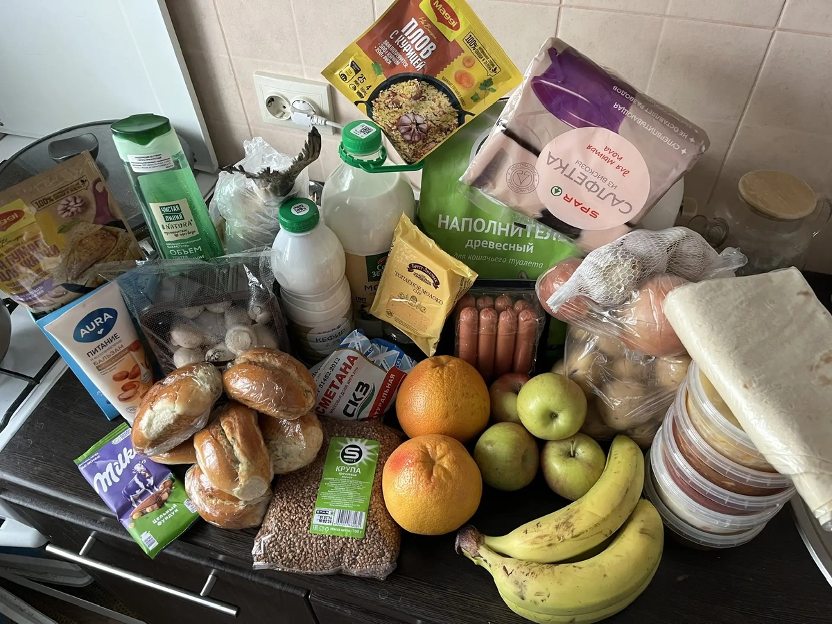 Наша закупка еды на эту неделю. 