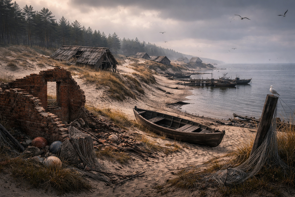 КУршская коса - рыбацкий поселок