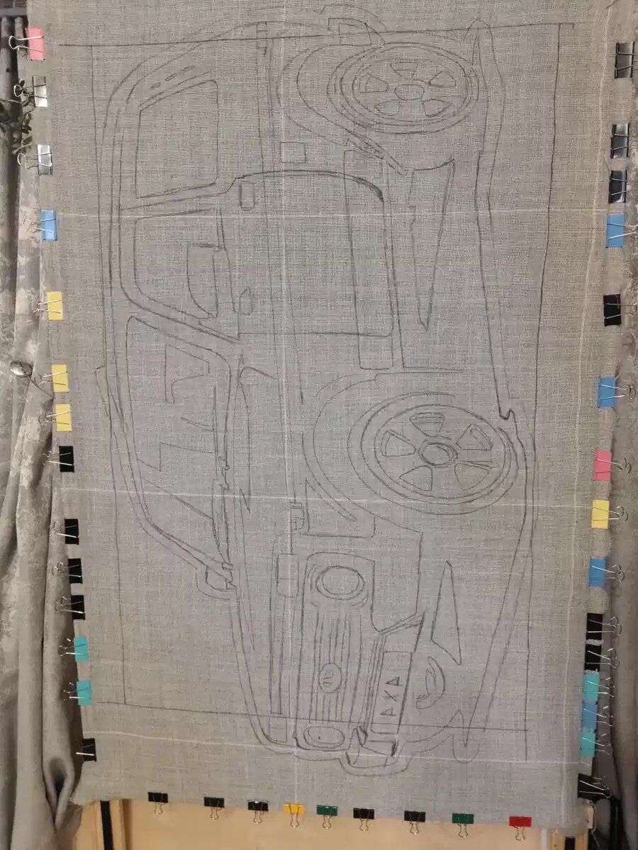 Перенос рисунка на основу
