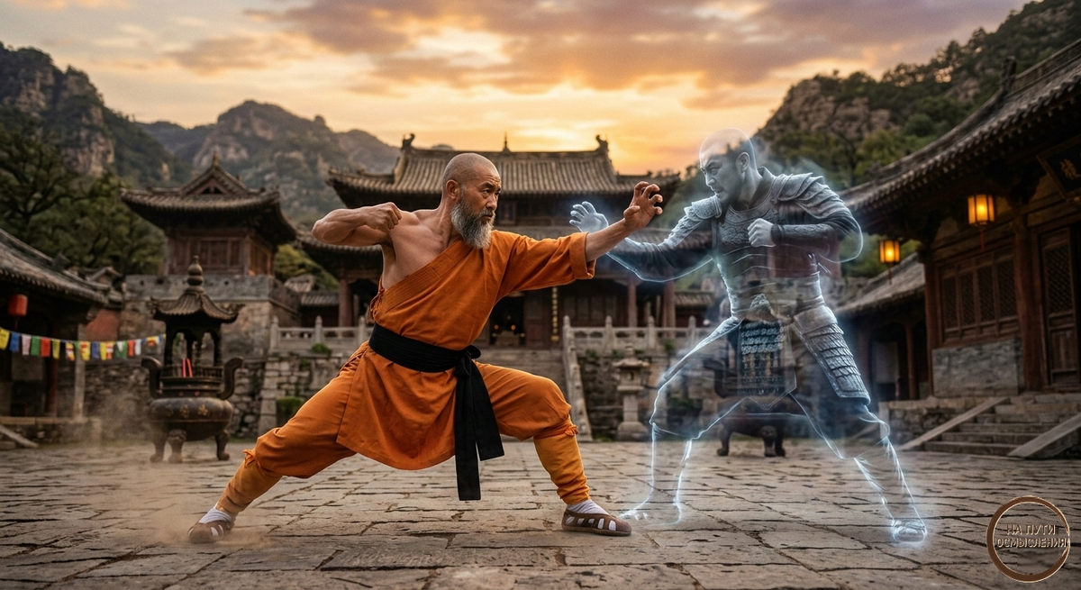 Визуализация поединка в одиночной практике помогает правильнее выстраивать работу тела т сознания при тренировке 