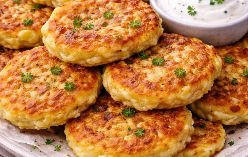 Картофельные лепёшки с сыром на сковороде — хрустящие снаружи, мягкие внутри